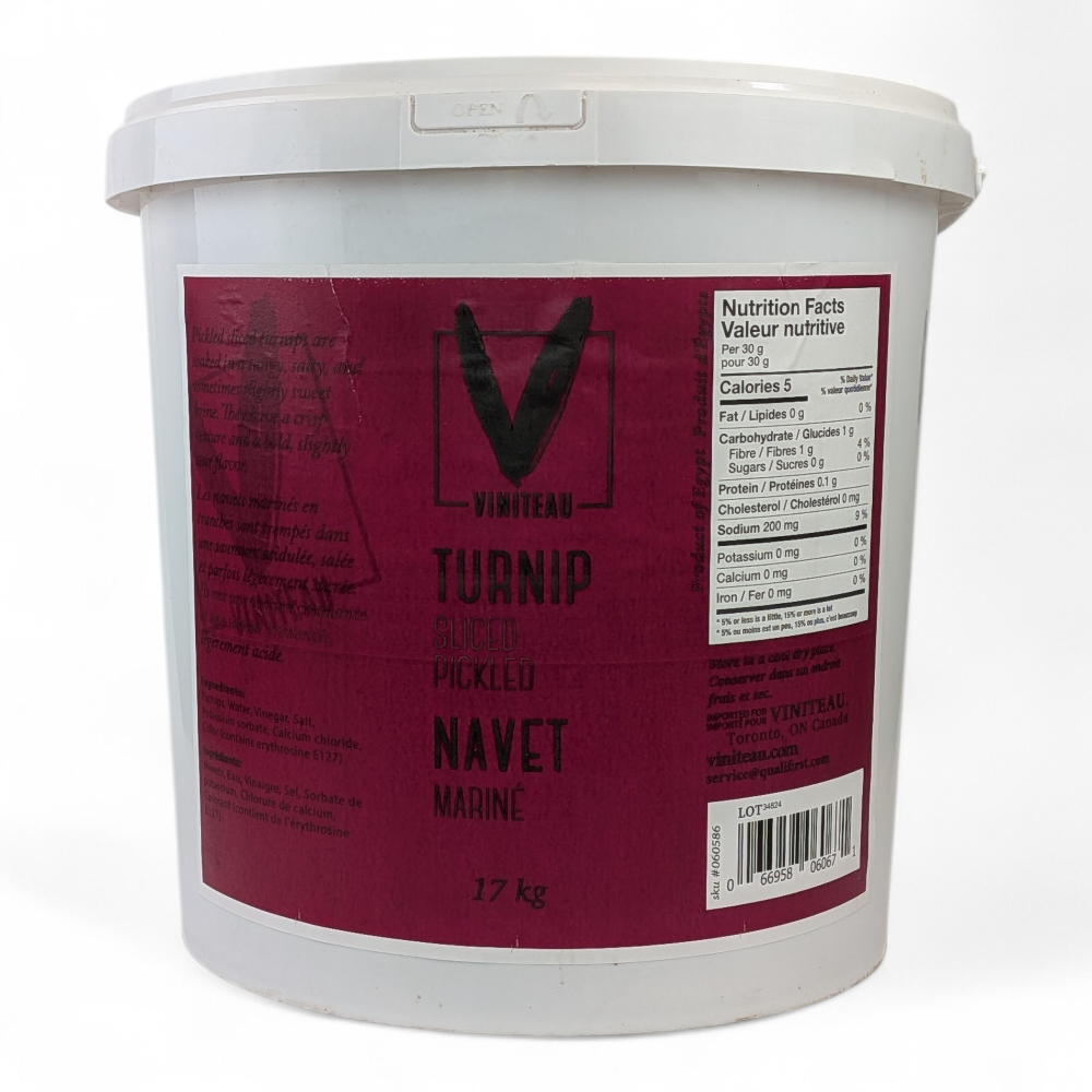 Turnip Pickled Sliced 17 kg Viniteau