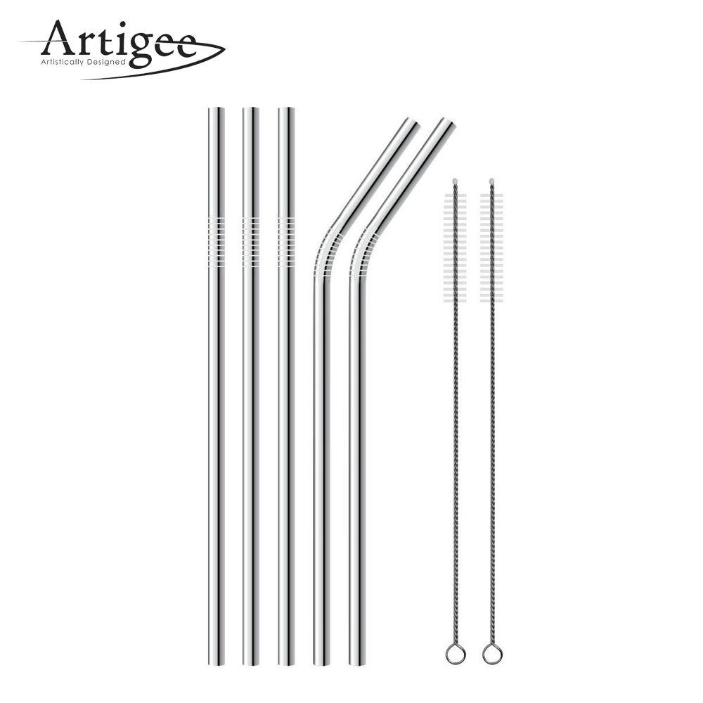 Straw Stainless Steel Assorted Set 6 pc - Artigee