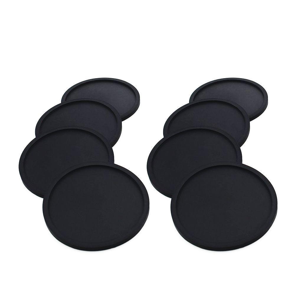 Coaster Silicone Black 8 pc - Artigee