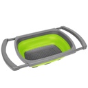 Silicone Over Sink Collapsible Strainer 39x26.5cm Green - Artigee