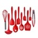 Utensil Silicone 10 Piece Red Set - Artigee