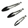 Tongs Silicone 7", 9", 12" Set Black - Artigee