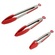 Tongs Silicone 7", 9", 12" Set Red - Artigee