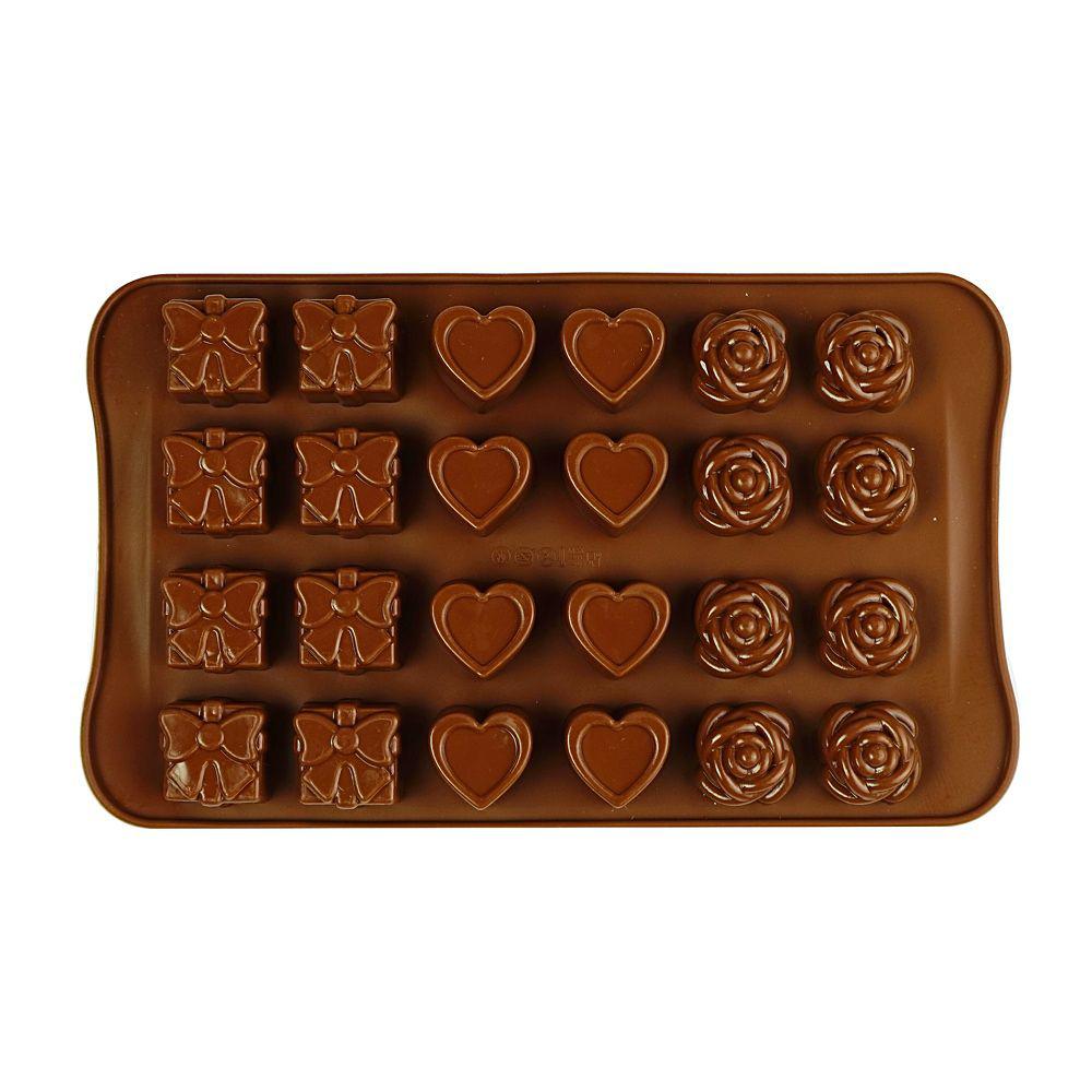 Moule en silicone fleur et coeur et cadeau- 1 ct Artigee