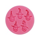 Silicone Mold Halloween Pumpkins 5 Cavity- 1 ct - Artigee