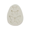 Silicone Mold Butterflies 3 Cavity- 1 ct - Artigee