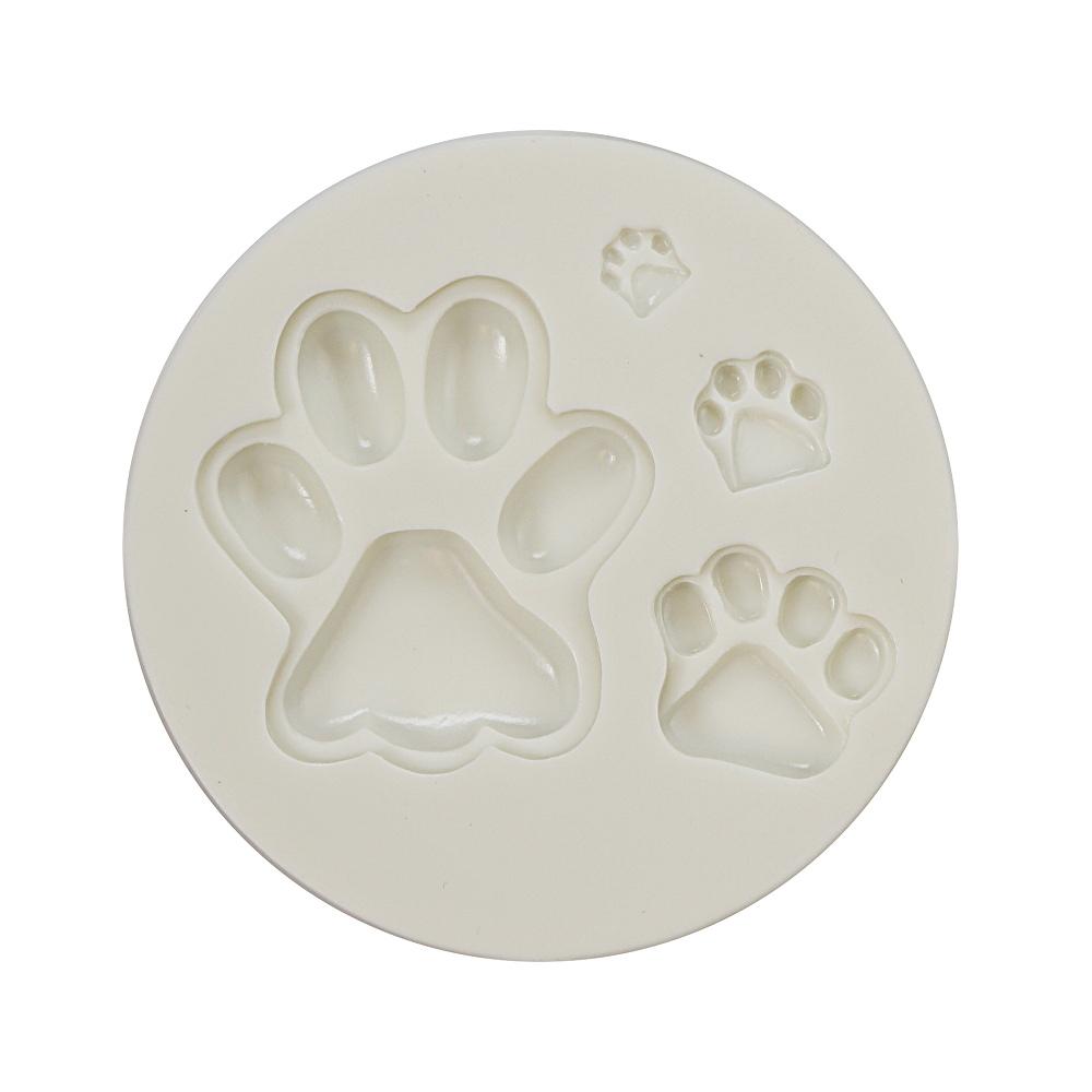 Silicone Mold Paw Print 4 Cavity- 1 ct - Artigee