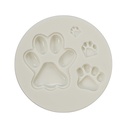 Silicone Mold Paw Print 4 Cavity- 1 ct - Artigee