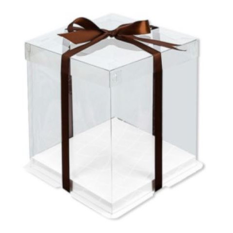Cake Box Clear- 17x17x12.5cm 50 pc - Artigee