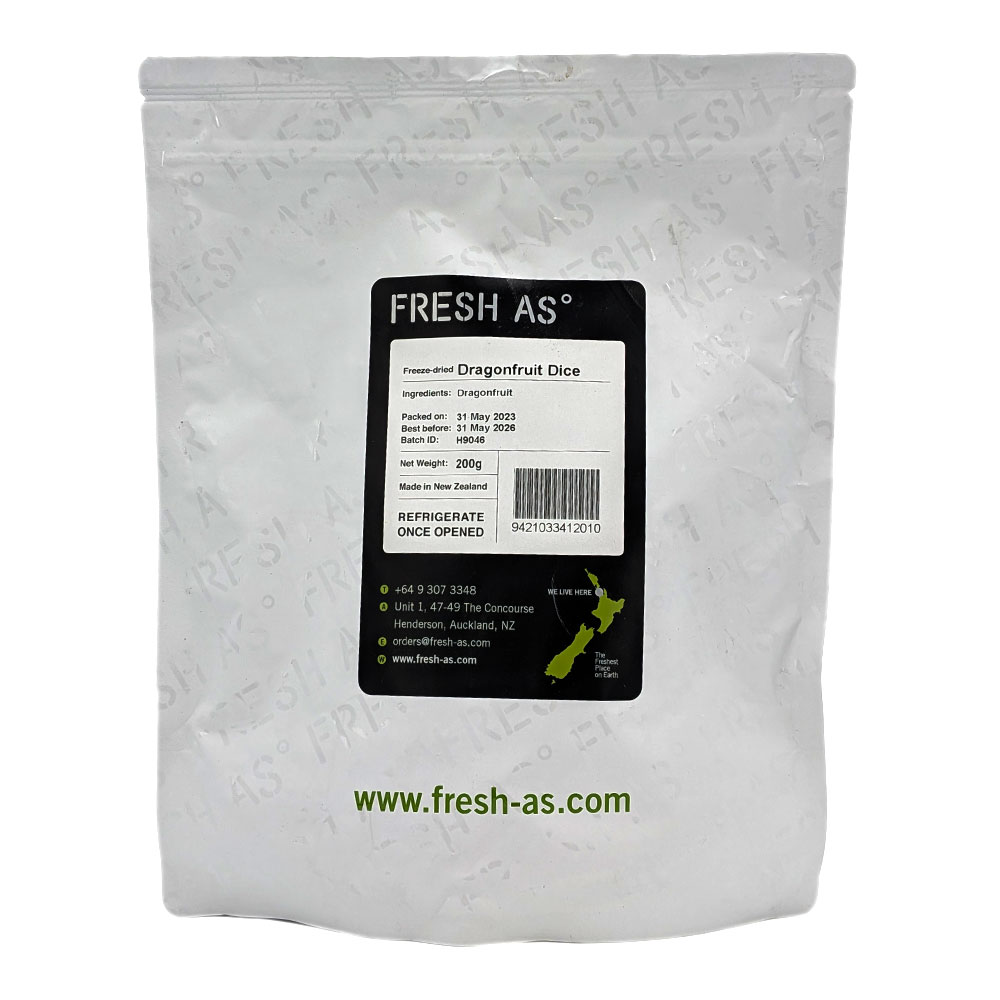 Fruit du dragon coupé en dés lyophilisé 200 g Fresh-As
