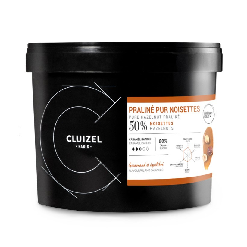 Praline Hazelnut 50% Smooth (Patissier). 6 kg Michel Cluizel