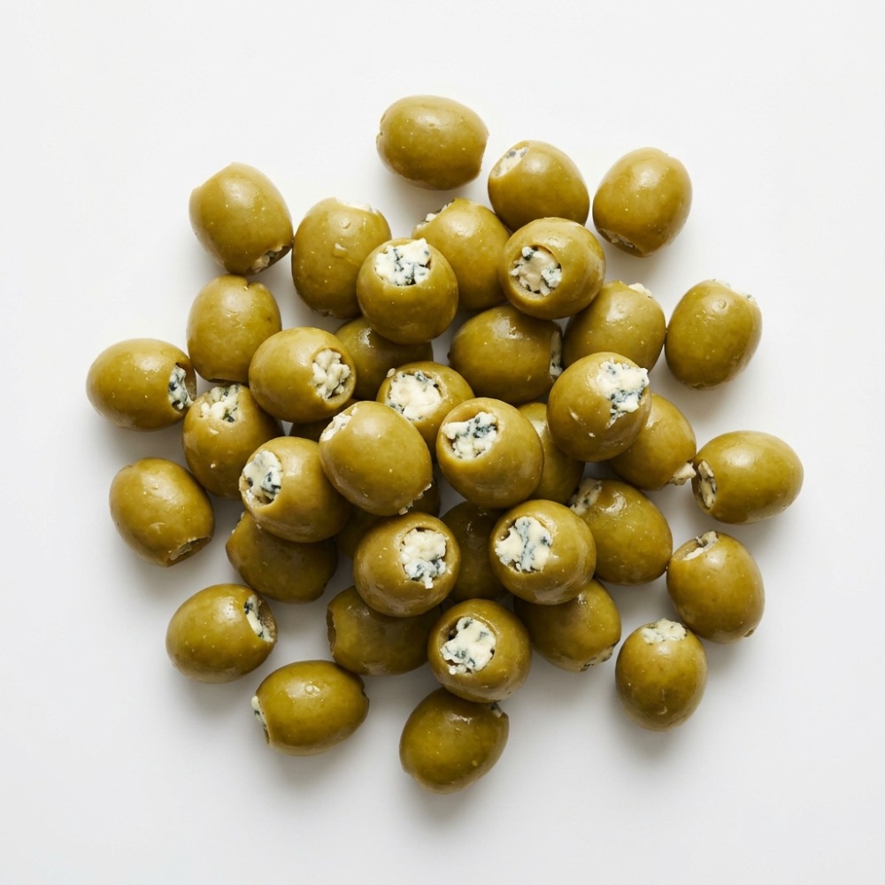 Green Olives Stuffed with Blue Cheese 2 L Oliveio