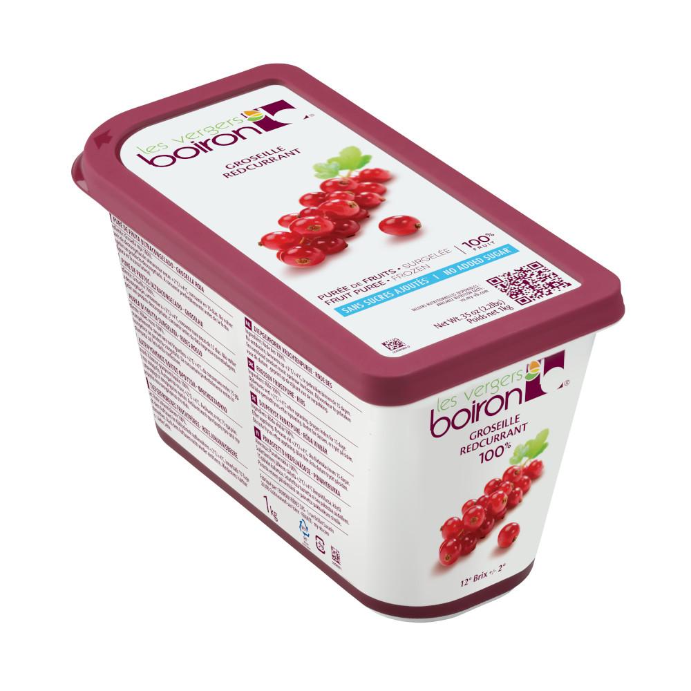 Redcurrant Puree 100% Frozen 1 kg Boiron