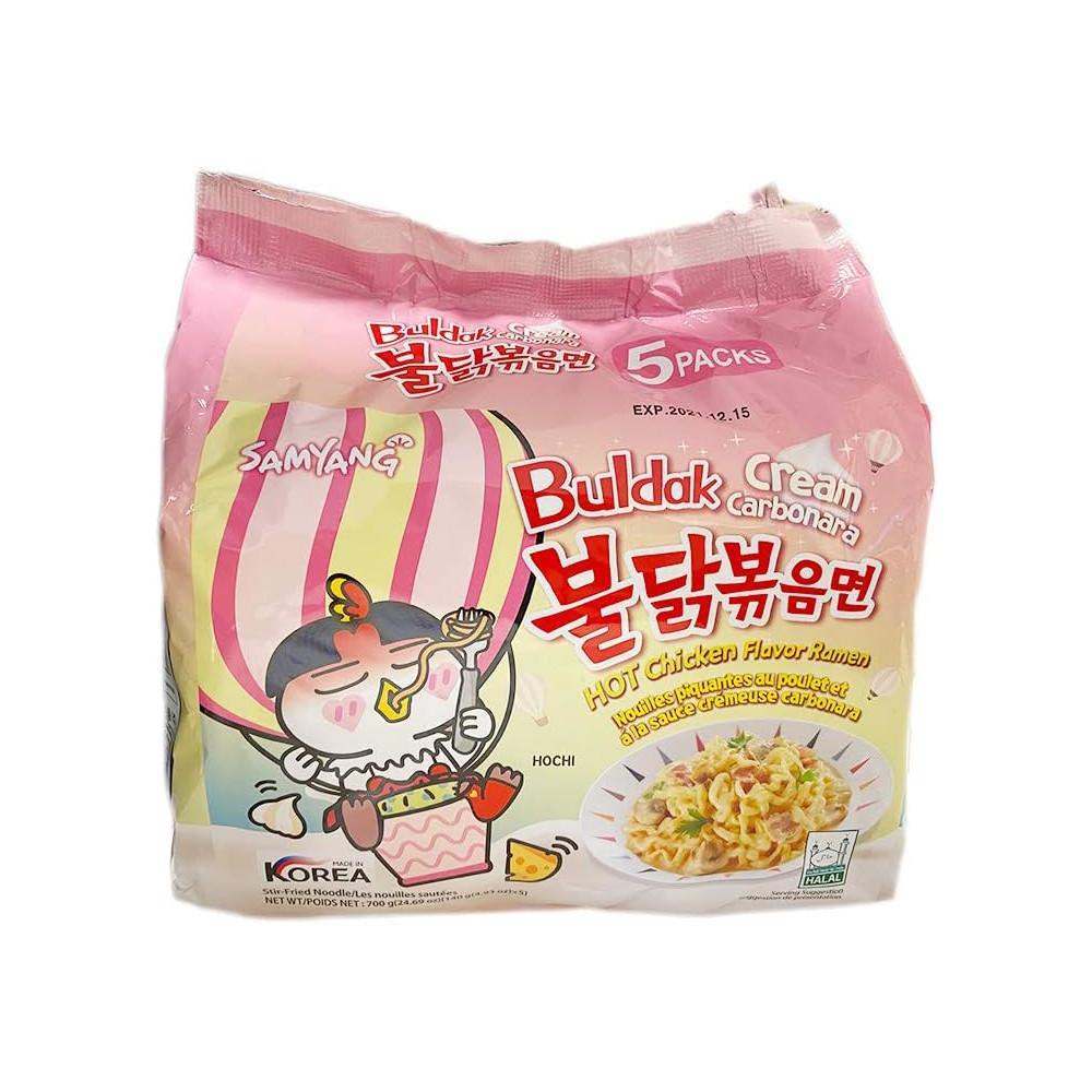 Ramen Crème Carbonara Gout Poulet Chaud- 700 g Samyang