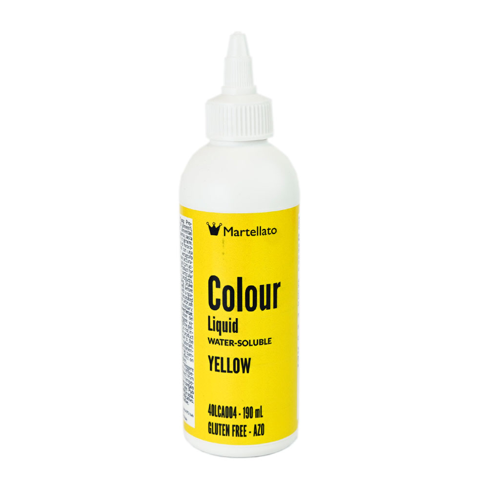 Colour Liquid Dark Yellow Water-Soluble 190 ml Martellato