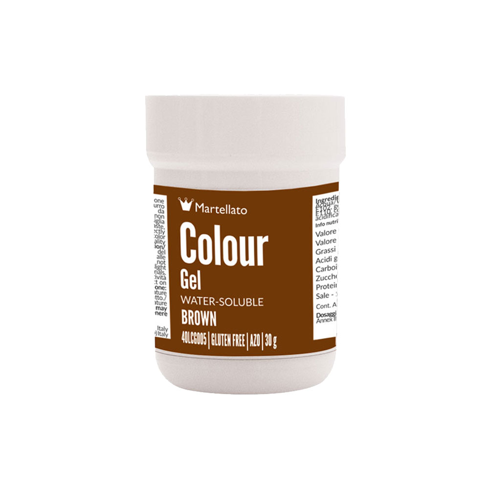 Colour Gel Brown Water-Soluble 30 g Martellato