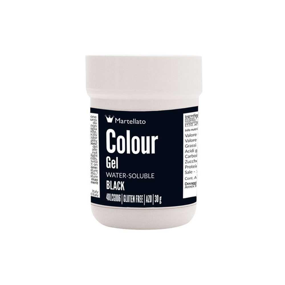 Colour Gel Black Water-Soluble 30 g Martellato