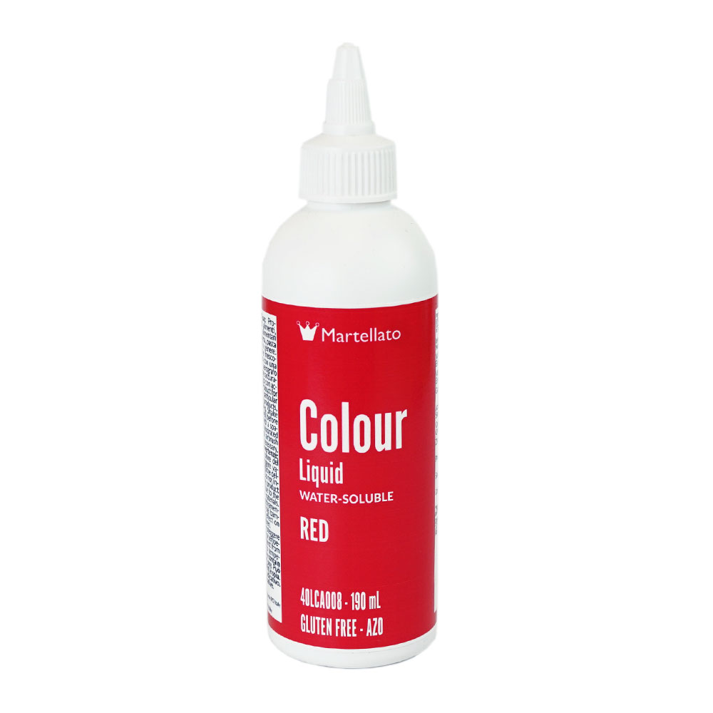 Colour Liquid Red Water-Soluble 190 ml Martellato