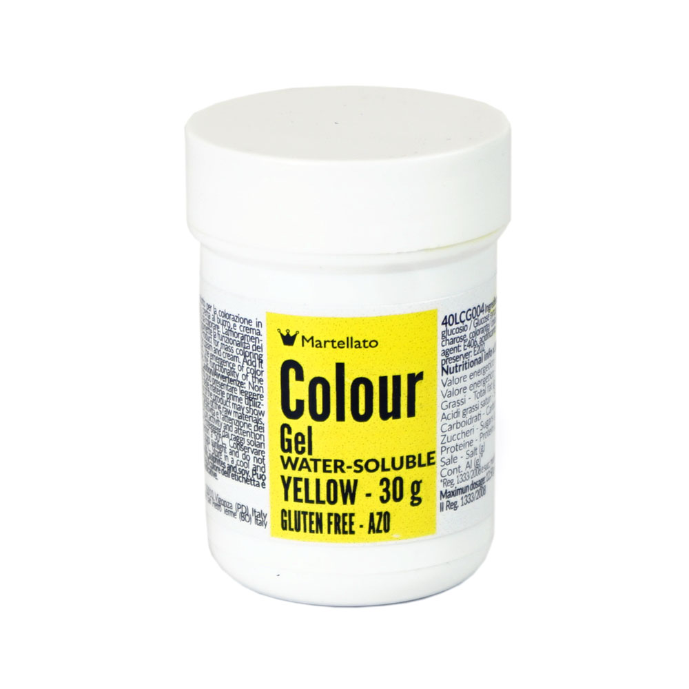 Colour Gel Yellow Water-Soluble 30 g Martellato