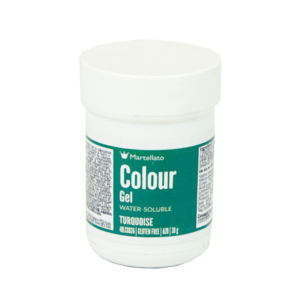 Colour Gel Turquoise Water-Soluble 30 g Martellato