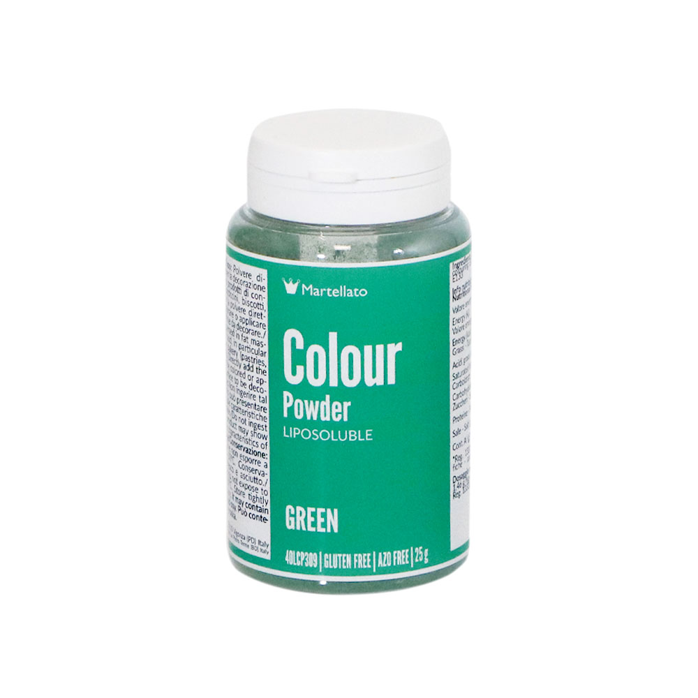 Colour Powder Green Liposoluble 25 g Martellato