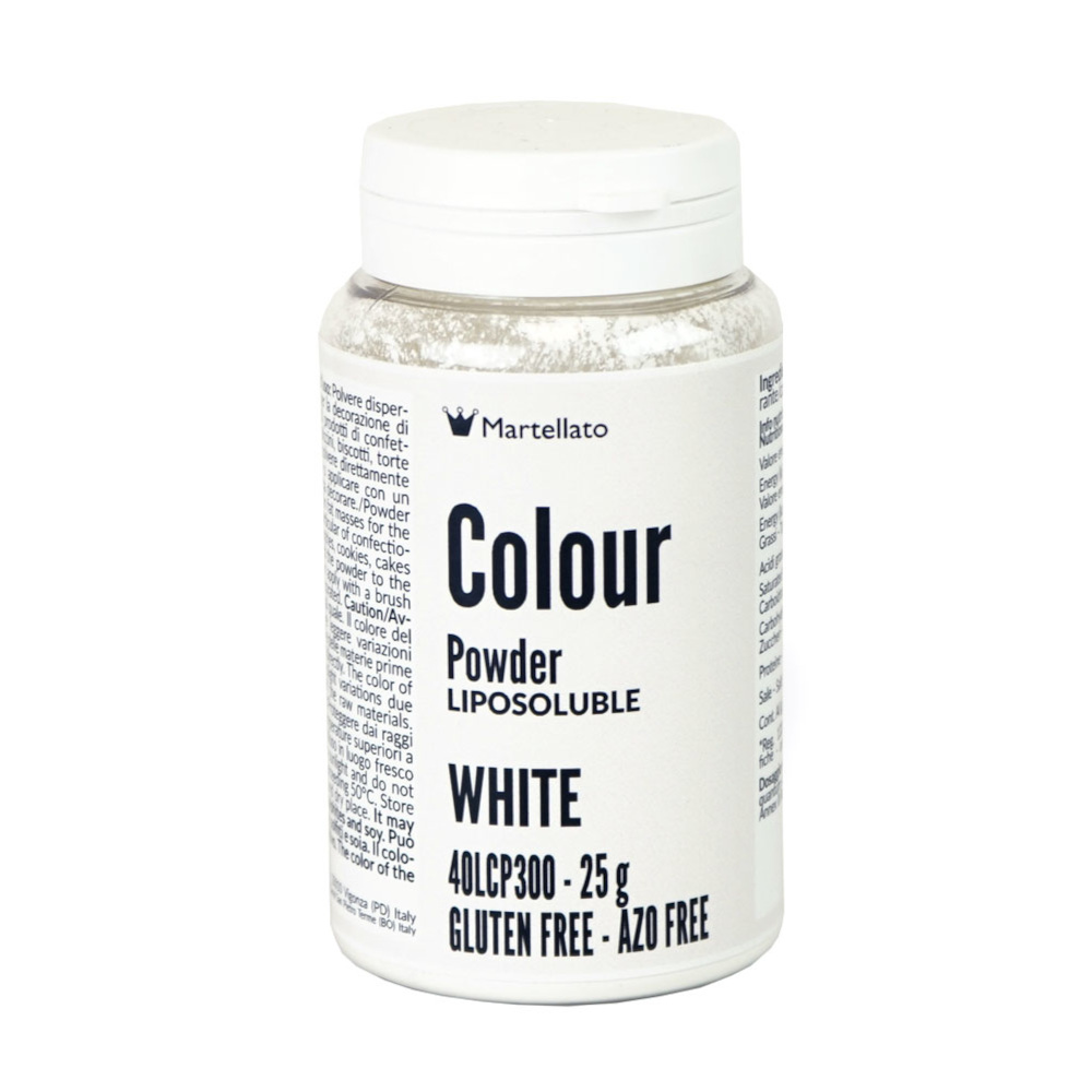 Colour Powder White Liposoluble 25 g Martellato