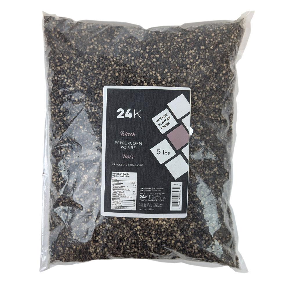 Black Peppercorn Cracked 5 lbs - 24K