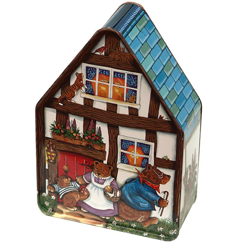 Pointy House Goldilocks Empty- 1 tin - Silver Crane