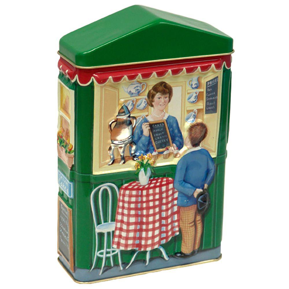 Kiosk Cafe Embossed Empty- 1 tin - Silver Crane