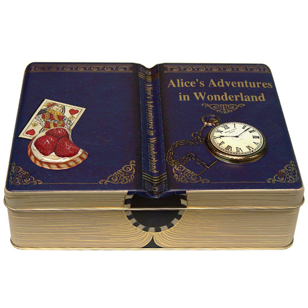 Large Book Alice in Wonderland- 1 tin - Silver Crane