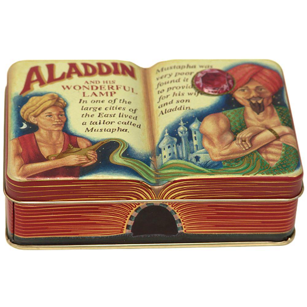 Small Book Aladdin Empty- 1 tin - Silver Crane