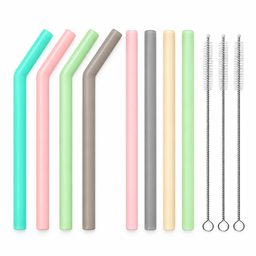 [ARTG-8008] Straw Silicone Assorted Set- 6 pc - Artigee