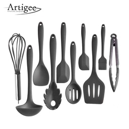 [ARTG-8024B] Utensil Silicone 10 Piece Black Set - Artigee