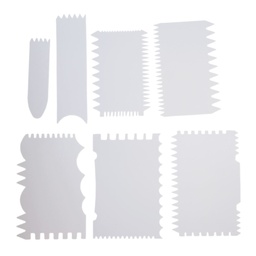 [ARTG-9032] Cake Scraper Edge Assorted 7pc Set- 1 ct - Artigee