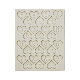 [ARTG-9215] Moule Silicone Alphabet Coeur 28 Cavité- 1 ct Artigee