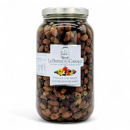 [122102] Pitted Black Olives Saporite in Oil 3 L Dispac