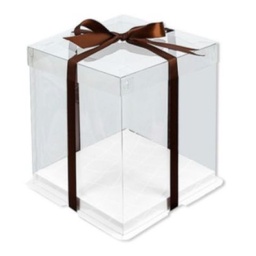 [ARTG-8900] Cake Box Clear- 17x17x12.5cm 50 pc - Artigee