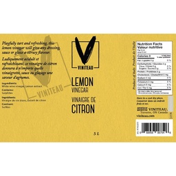 [142235] Lemon Vinegar. 5 L Viniteau