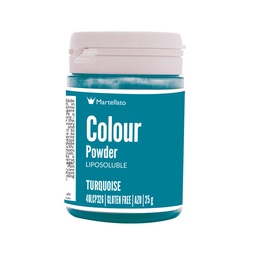 [173507] Colour Powder Turquoise Liposoluble 25 g Martellato
