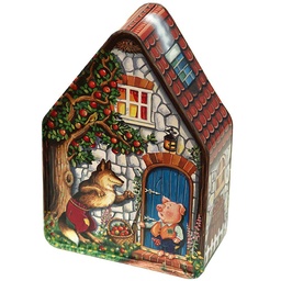 [912121] Pointy House 3 Little Pigs Empty- 1 tin - Silver Crane