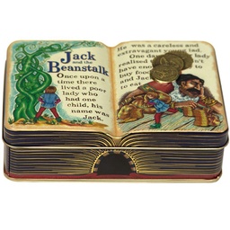 [915012] Small Book Jack & Bean Empty- 1 tin - Silver Crane